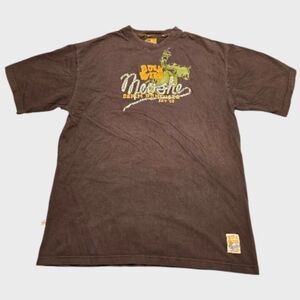 Vintage Meoshe T-Shirt Men's XLarge Brown Buck Wild Ranchers Rodeo Cowboy Casual